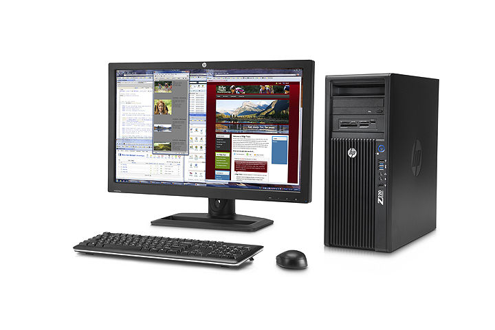 HP 220 CMT + ZR2740w Intel® Core™ i3 i3-3240 4 GB DDR3-SDRAM Windows 7 Professional Minitower Workstation