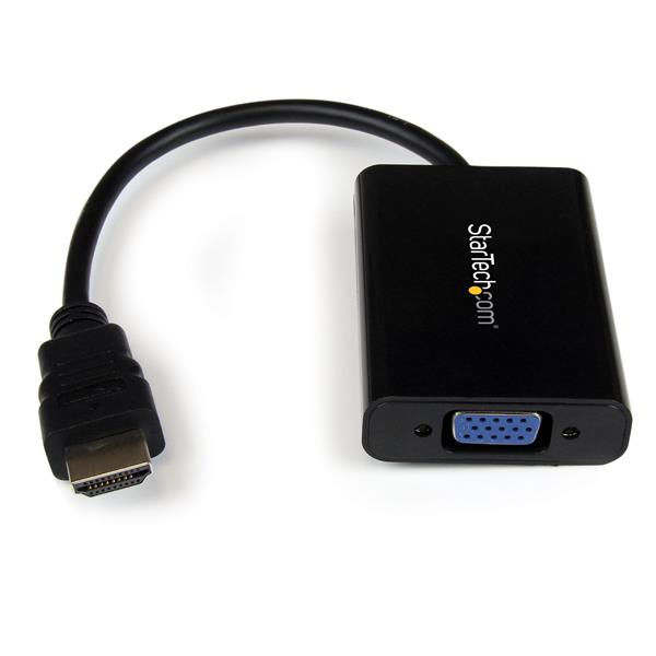 StarTech.com HD2VGAA video cable adapter HDMI Type A (Standard) VGA (D-Sub) + 3.5mm Black