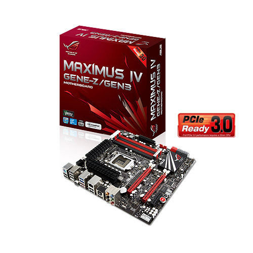 ASUS Maximus IV GENE-Z/GEN3 Intel Z68 LGA 1155 (Socket H2) Extended ATX
