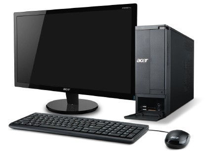 Acer Aspire AX1430-MW31S AMD E E-450 2 GB DDR3-SDRAM 500 GB Windows 7 Starter Small Desktop PC Black