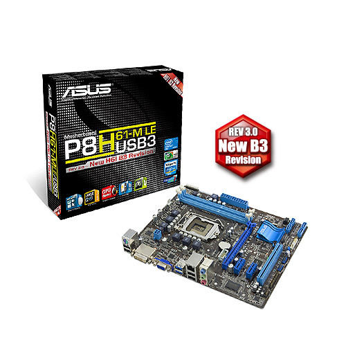 ASUS P8H61-M LE/USB3 Intel® H61 LGA 1155 (Socket H2) micro ATX