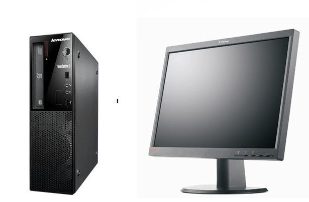 Lenovo ThinkCentre E71 + ThinkVision LT2252p Intel® Pentium® G840 2 GB DDR3-SDRAM 320 GB Windows 7 Professional SFF PC Black