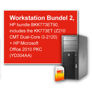 HP Z210 MT + YD304AA Intel® Core™ i3 i3-2120 4 GB DDR3-SDRAM Windows 7 Professional Minitower Workstation