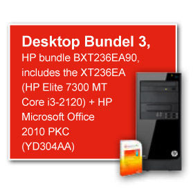 HP Elite 7300 MT + YD304AA Intel® Core™ i3 i3-2120 2 GB DDR3-SDRAM 500 GB Windows 7 Professional Micro Tower PC Black