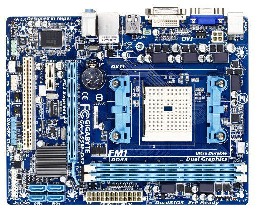 GIGABYTE GA-A55M-DS2 AMD A55 Socket FM1 micro ATX