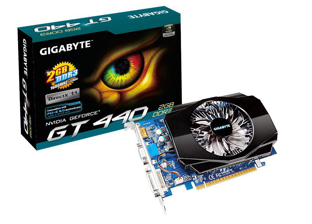 GIGABYTE GV-N440-2GI graphics card NVIDIA GeForce GT 440 2 GB GDDR3
