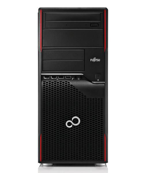 Fujitsu CELSIUS W410 Intel® Core™ i5 i5-2500 4 GB 500 GB Windows 7 Professional Desktop Workstation Black, Red