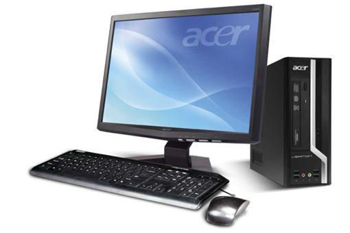 Acer Veriton X 275 + V223HQLBObd Intel® Core™2 Duo E6600 2 GB DDR3-SDRAM 250 GB Windows 7 Professional Desktop PC Black