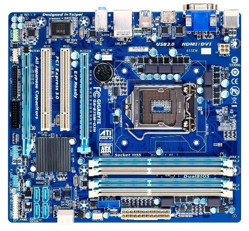 GIGABYTE GA-B75M-D3H Rev. 1.0 Intel B75 LGA 1155 (Socket H2) micro ATX
