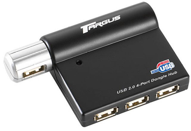 Targus USB 2.0 Hub with Swivel Port 480 Mbit/s Black