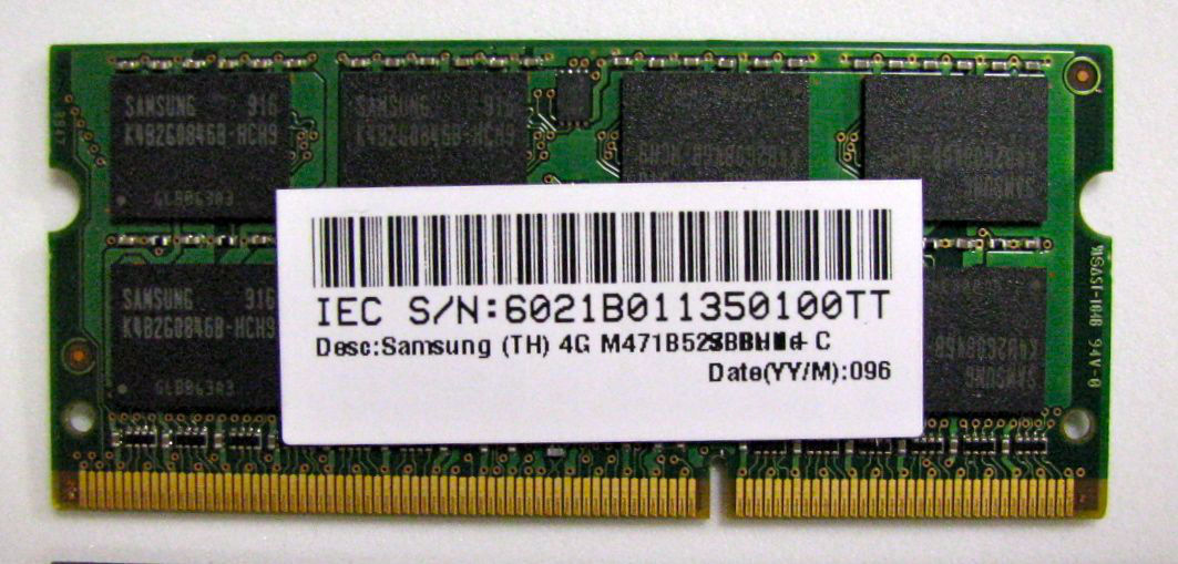 HP 598856-001 memory module 2 GB 1 x 2 GB DDR3 204-pin SO-DIMM