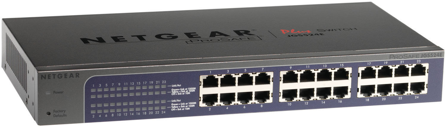NETGEAR JGS524E Unmanaged Power over Ethernet (PoE) Grey