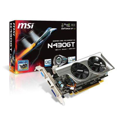 MSI N430GT-MD1GD3-OC/TF graphics card NVIDIA GeForce GT 430 1 GB GDDR3