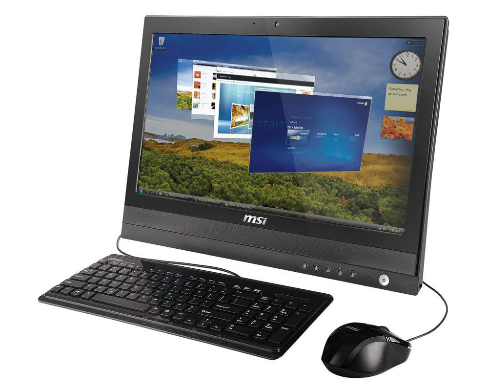 MSI Wind Top AP2000-037NE 50.8 cm (20") 1600 x 900 pixels Touchscreen 2 GB DDR3-SDRAM 500 GB Intel® HD Graphics Windows 7 Professional Black
