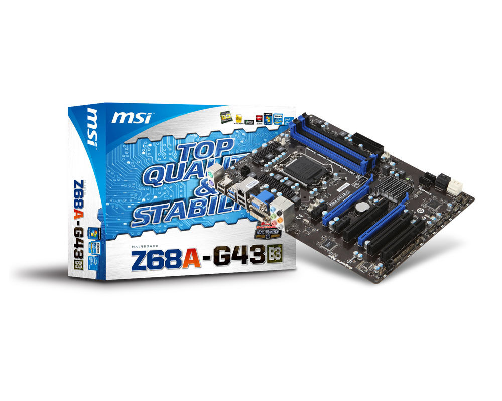MSI Z68A-G43 (B3) Intel Z68 LGA 1155 (Socket H2) ATX