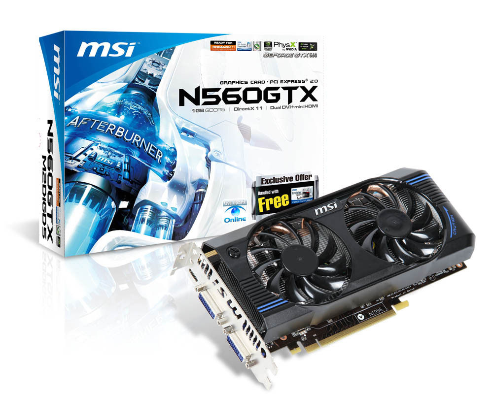 MSI V232-086R graphics card NVIDIA GeForce GTX 560 1 GB GDDR5
