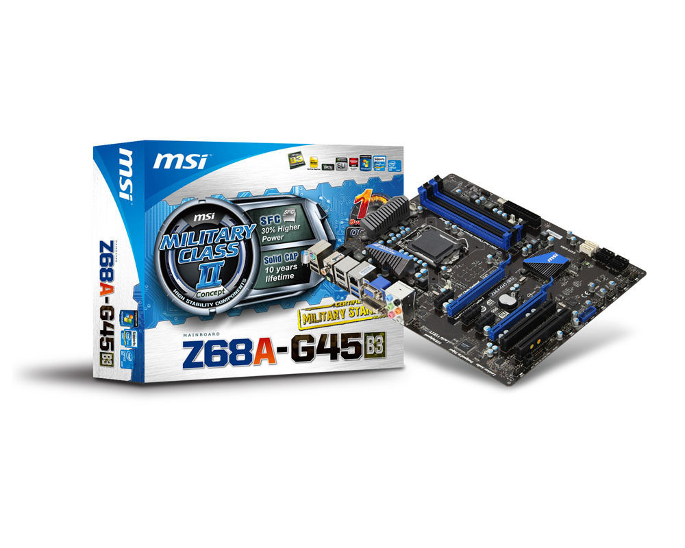 MSI Z68A-G45 (B3) motherboard Intel Z68 LGA 1155 (Socket H2) ATX