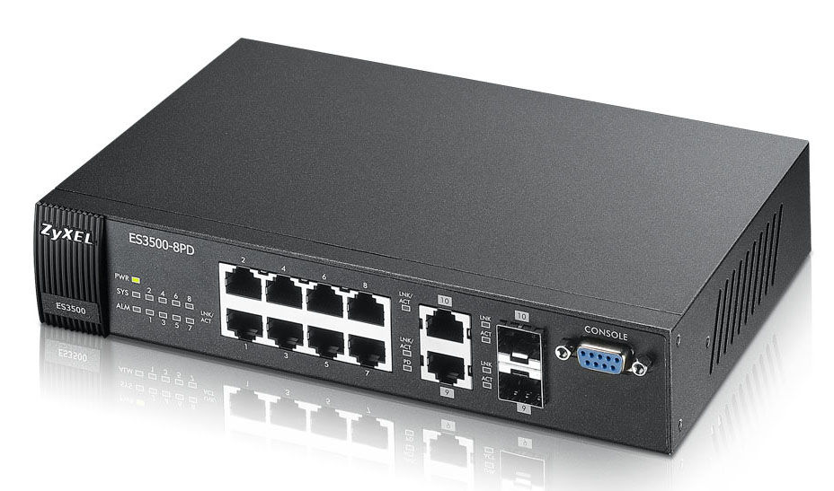 Zyxel ES3500-8PD Managed L2 Black