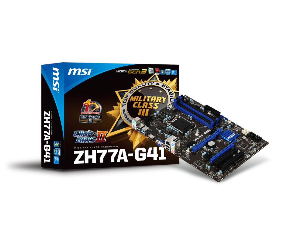 MSI ZH77A-G41 Intel H77 LGA 1155 (Socket H2) ATX