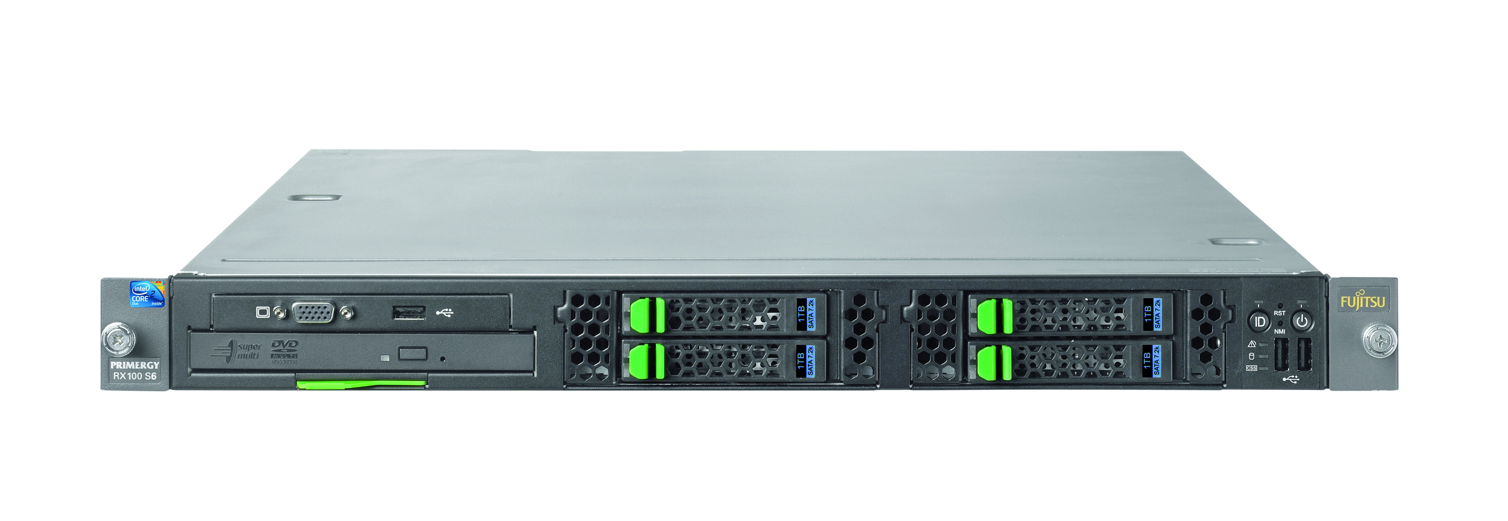 Fujitsu PRIMERGY RX100 server 500 GB Rack (1U) Intel® Core™ i3 i3-3220 3.3 GHz 4 GB DDR3-SDRAM 300 W