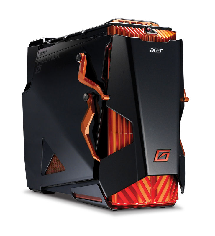 Acer Predator 760-268G2T00BGi Intel® Core™ i7 i7-2600 8 GB DDR3-SDRAM 2.06 TB NVIDIA® GeForce® GTX 550 Ti Windows 7 Home Premium Desktop PC Black, Orange