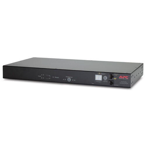 APC RACK ATS, 20A/208V, 16A/230V, C20 IN, (8) C13 (1) C19 OUT power distribution unit (PDU) Black