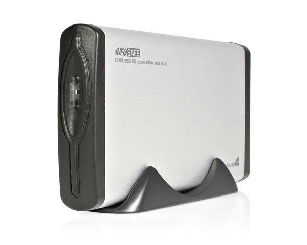StarTech.com InfoSafe 3.5" USB 2.0 SATA HDD Enclosure With One Button Backup Silver