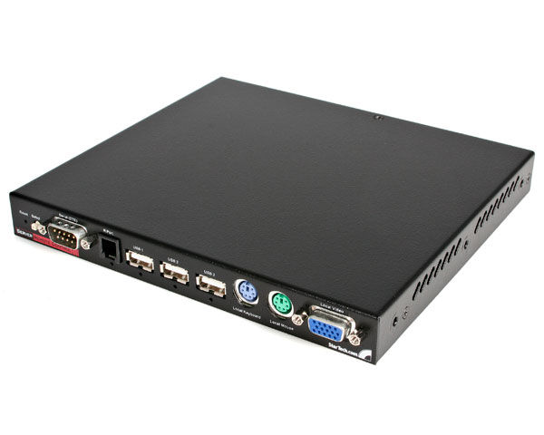 StarTech.com 1 Port External Server Remote Control KVM over IP KVM switch Black