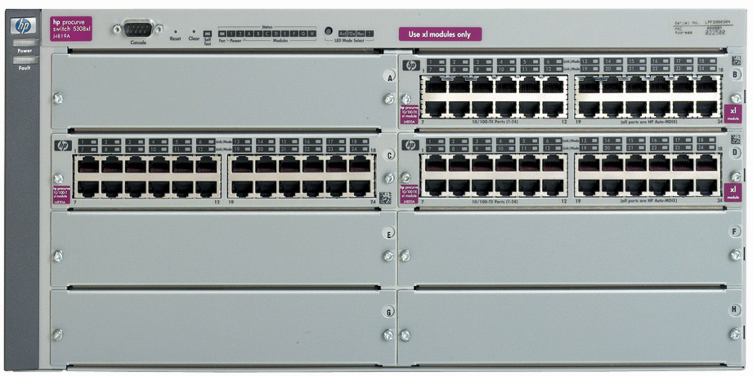HP ProCurve 5372xl Factory Racked Switch
