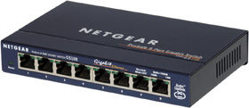 NETGEAR ProSafe™ 8 Port Gigabit (10/100/1000) Ethernet Desktop Switch (4 Pack) Unmanaged