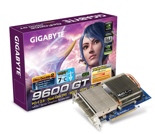 GIGABYTE GV-NX96T1GHP graphics card GeForce 9600 GT 1 GB GDDR3