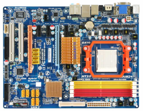 GIGABYTE GA-MA78G-DS3H motherboard AMD 780G Socket AM2 ATX