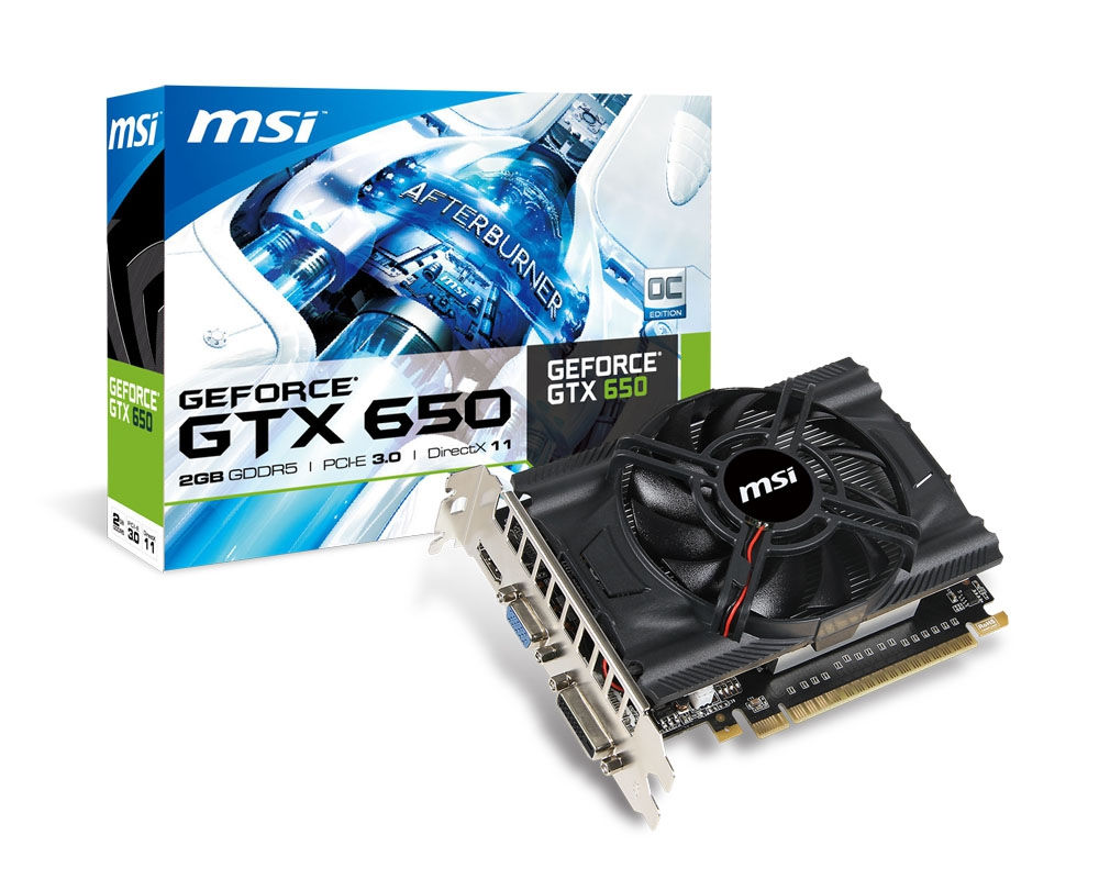 MSI N650-2GD5/OC graphics card NVIDIA GeForce GTX 650 2 GB GDDR5