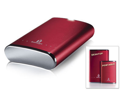 Iomega 1TB USB 2.0 external hard drive 7200 RPM 3.5" Red