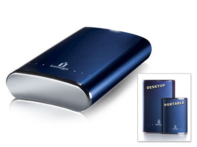 Iomega 1TB USB 2.0 external hard drive 7200 RPM 3.5" Blue
