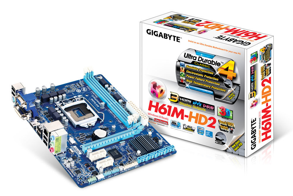 GIGABYTE GA-H61M-HD2 (rev. 1.0) Intel® H61 LGA 1155 (Socket H2) micro ATX