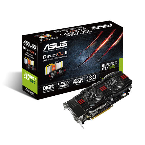 ASUS GTX680-DC2-4GD5 graphics card NVIDIA GeForce GTX 680 4 GB GDDR5