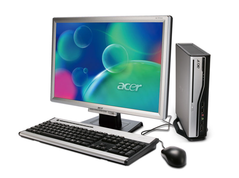Acer Veriton L460 + 19" Widescreen LCD + Ergostand Intel® Itanium® E2160 1 GB DDR2-SDRAM 160 GB Intel® GMA 3100 Windows XP Professional PC