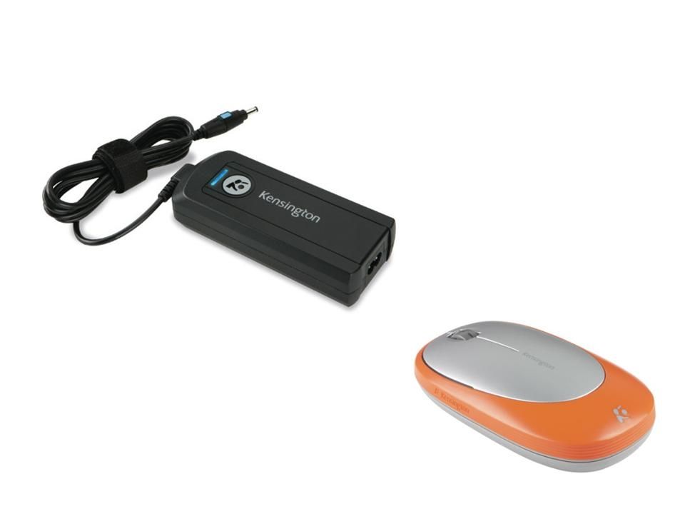 Kensington 90W Wall Notebook Power Adapter + Ci75m Wireless Portable Mouse power adapter/inverter Black