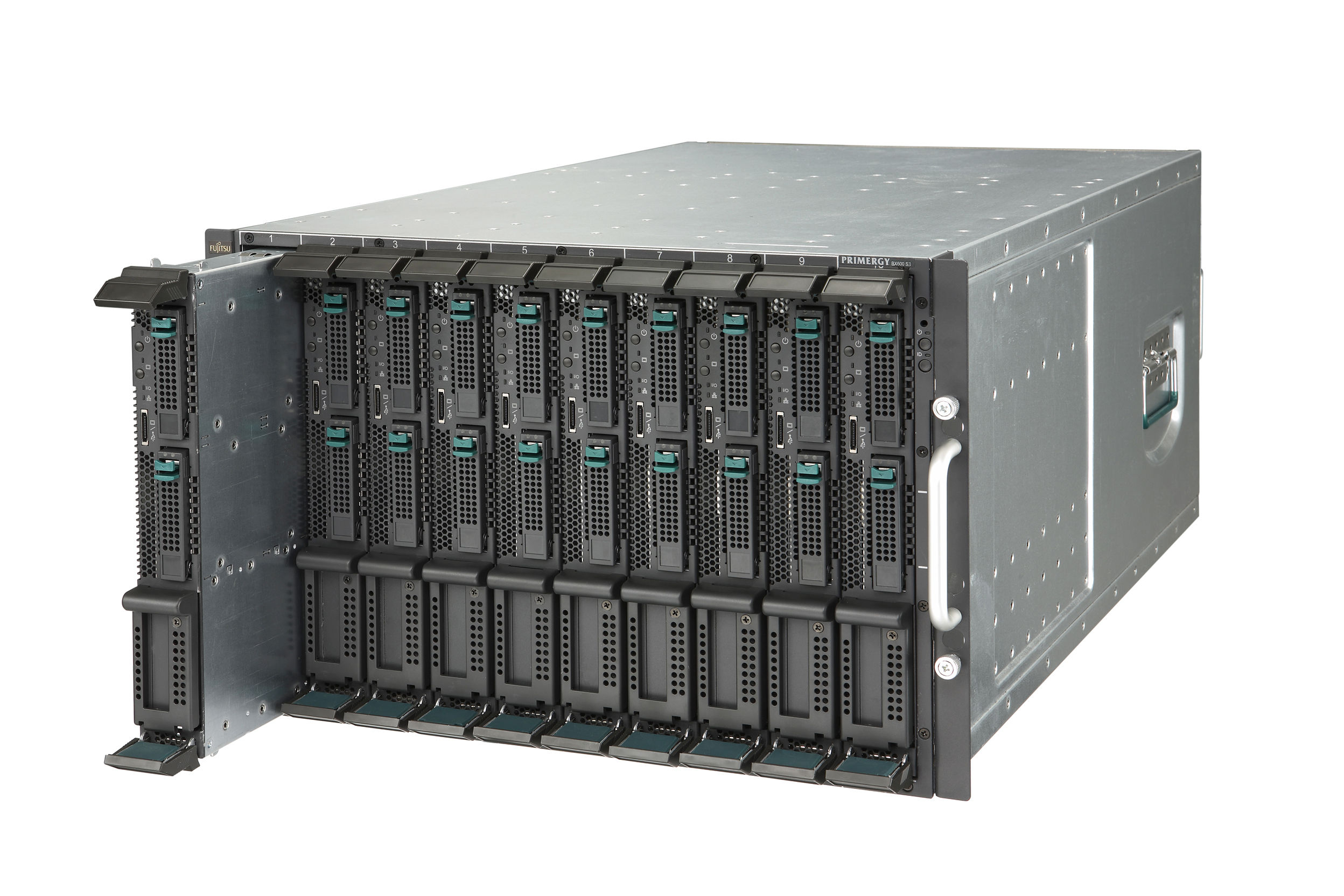 Fujitsu RIMERGY BX600 S3 Blade Server power rack enclosure 7U Wall Grey