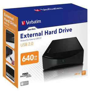 Verbatim 3.5'' USB 2.0 640GB external hard drive 5400 RPM 3.5" Black
