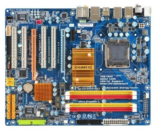 GIGABYTE GA-EP43-DS3 motherboard LGA 775 (Socket T) ATX