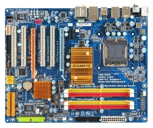 GIGABYTE GA-EP43-DS3R motherboard LGA 775 (Socket T) ATX