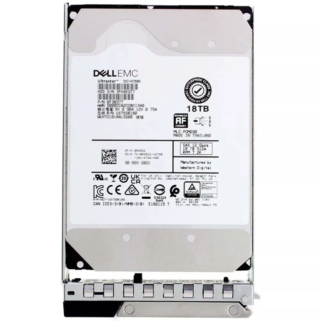 161-BBZO - Dell 18TB 7200RPM SAS 3.5-Inch Hard Drive