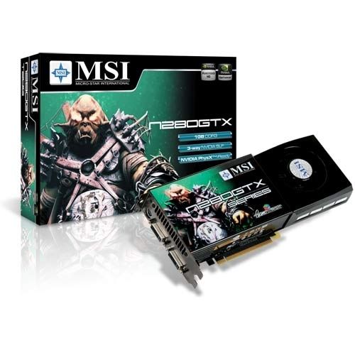 MSI GeForce GTX280 1024MB GeForce GTX 280 1 GB GDDR3