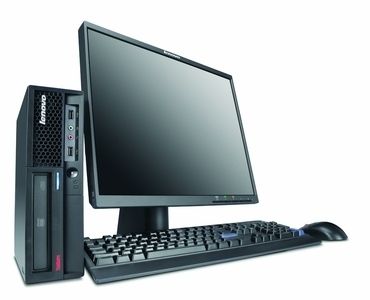 Lenovo ThinkCentre M57 Eco Intel® Core™2 Duo E8200 2 GB DDR2-SDRAM 160 GB Intel® GMA 3100 Windows Vista Business PC Black