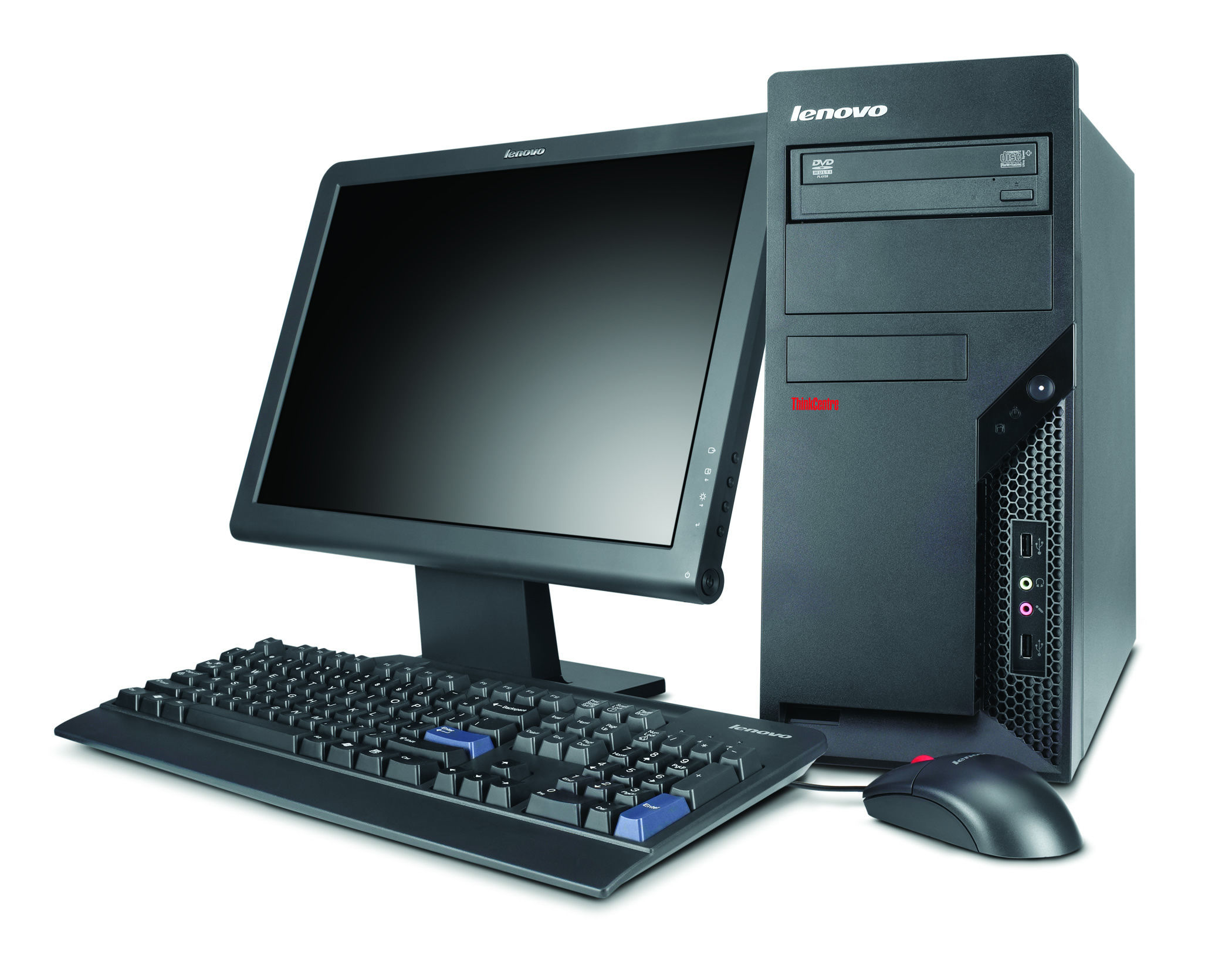 Lenovo ThinkCentre M57 Intel® Core™2 Duo E6550 2 GB DDR2-SDRAM 250 GB Intel® GMA 3100 Windows Vista Business Tower PC Black