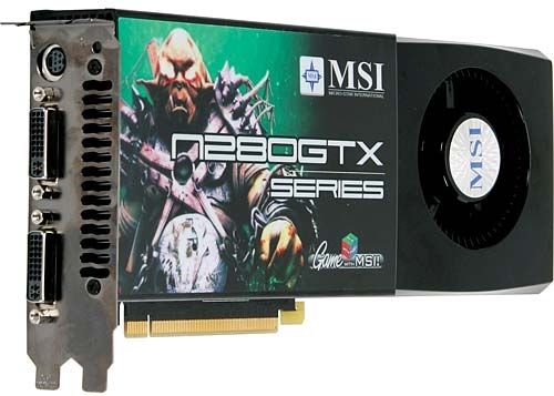MSI N280GTX-T2D1G graphics card GeForce GTX 280 1 GB GDDR3