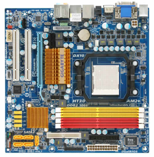 GIGABYTE GA-MA78GPM-DS2H motherboard AMD 780G Socket AM2 micro ATX