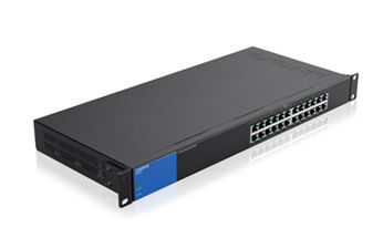 Linksys LGS124P network switch Gigabit Ethernet (10/100/1000) Power over Ethernet (PoE) 1U Black